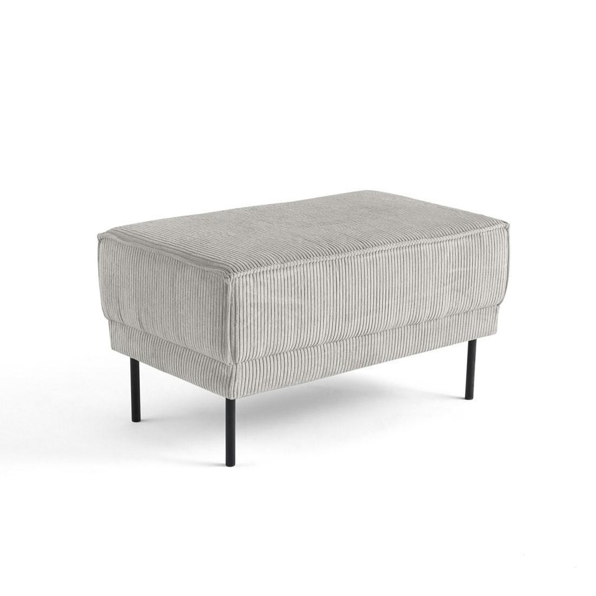 Voir la diapositive 2 : BEST MOBILIER Charlie - pouf - pieds hauts - en velours côtelé