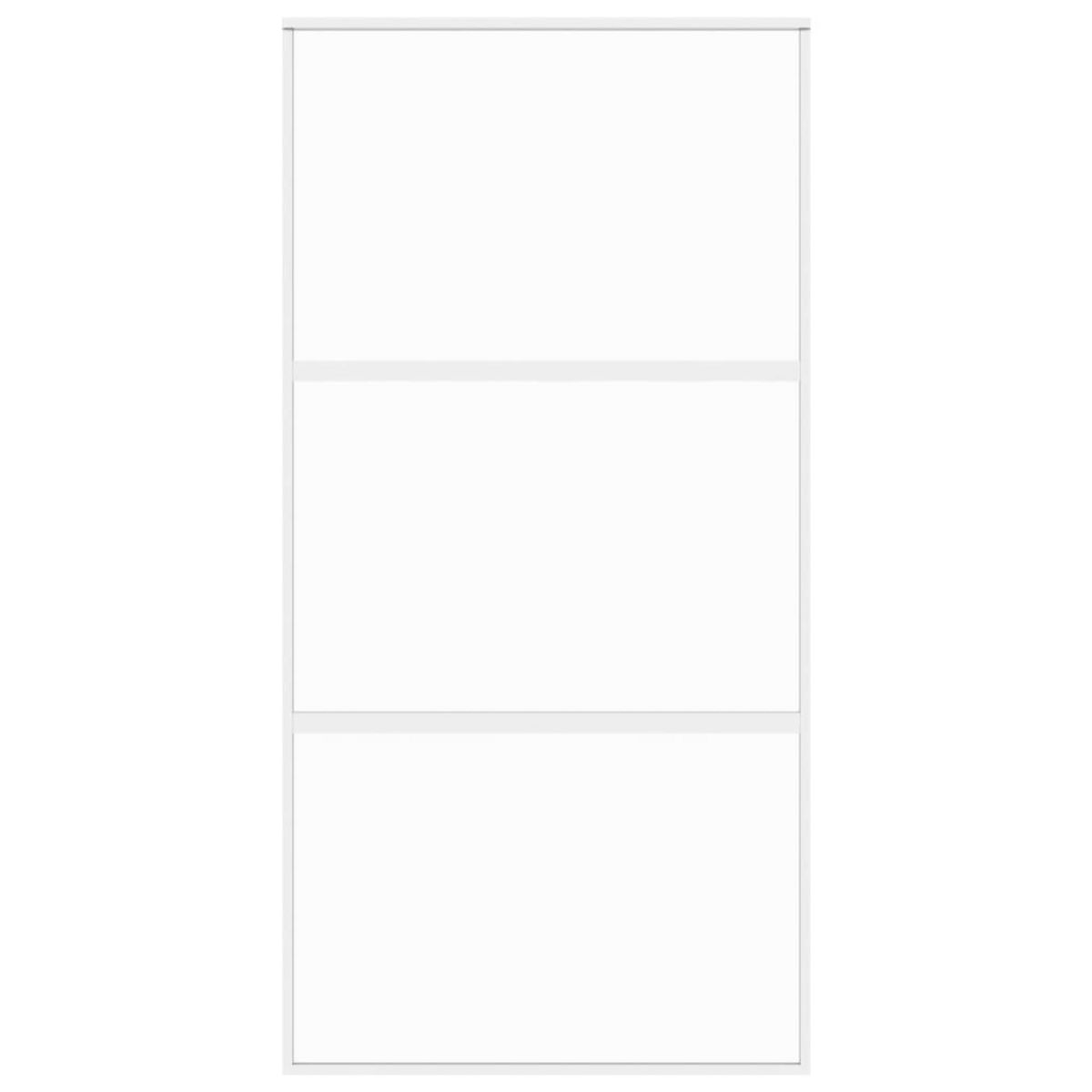 VIDAXL Porte coulissante blanc 102,5x205 cm verre trempe aluminium