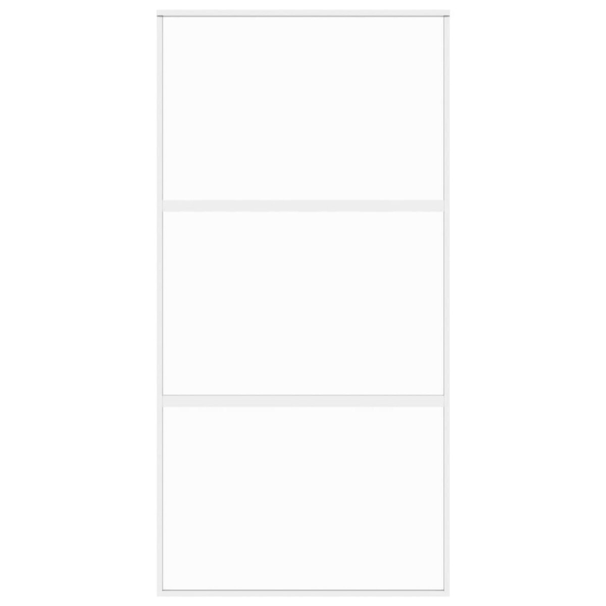 VIDAXL Porte coulissante blanc 102,5x205 cm verre trempe aluminium