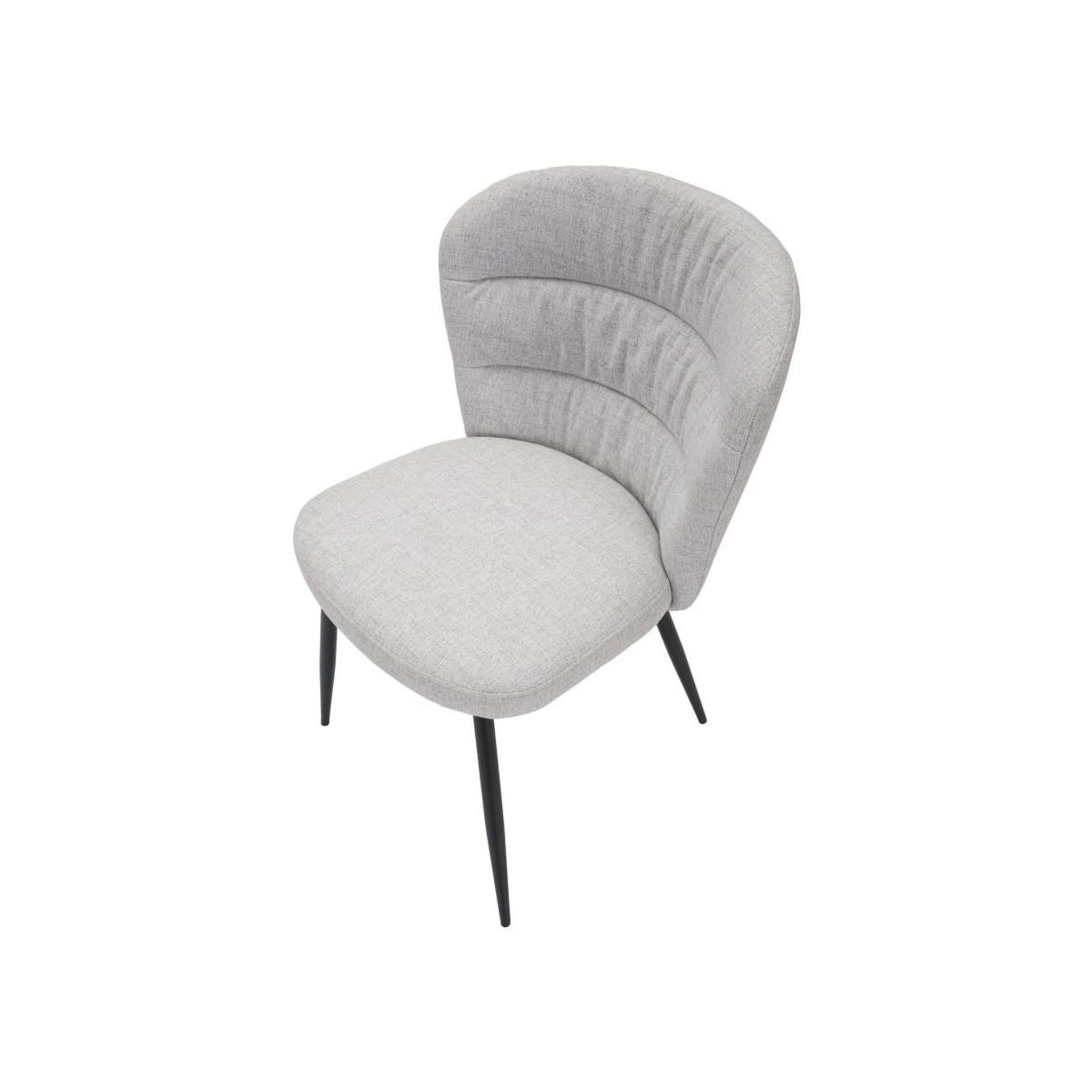 Voir la diapositive 6 : Paris Prix Lot de 2 chaises en tissu  losanna  85cm gris