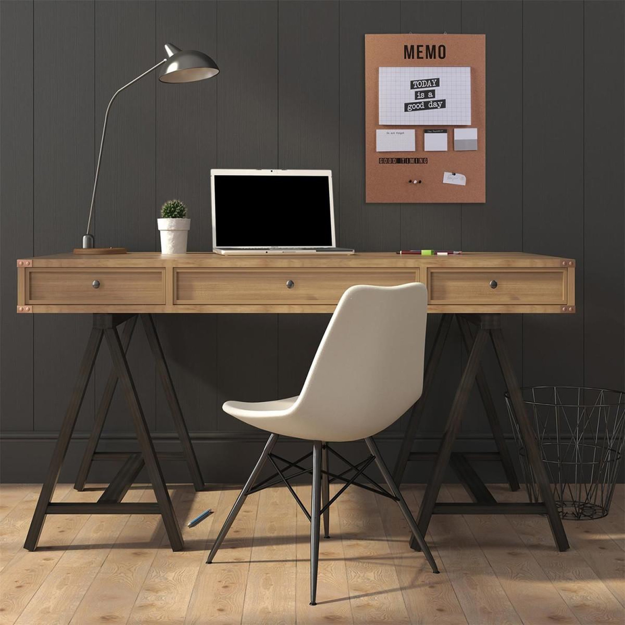 Voir la diapositive 5 : The Home Deco Factory Mémo calendrier perpétuel  working  60cm naturel
