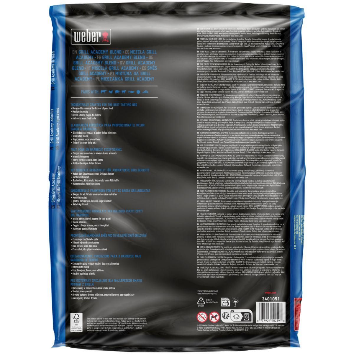 Weber Pellets Pellet FSC mélange Grill Academy