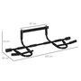 HOMCOM Barre de traction - barre de porte - pull up bar - barre d'étirement musculation pour cadres de porte - acier noir