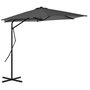 Voir la diapositive 1 : VIDAXL Parasol d'exterieur avec poteau en acier 300 cm Anthracite