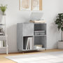 Voir la diapositive 1 : VIDAXL Armoire a disques gris beton 84,5x38x89 cm bois d'ingenierie