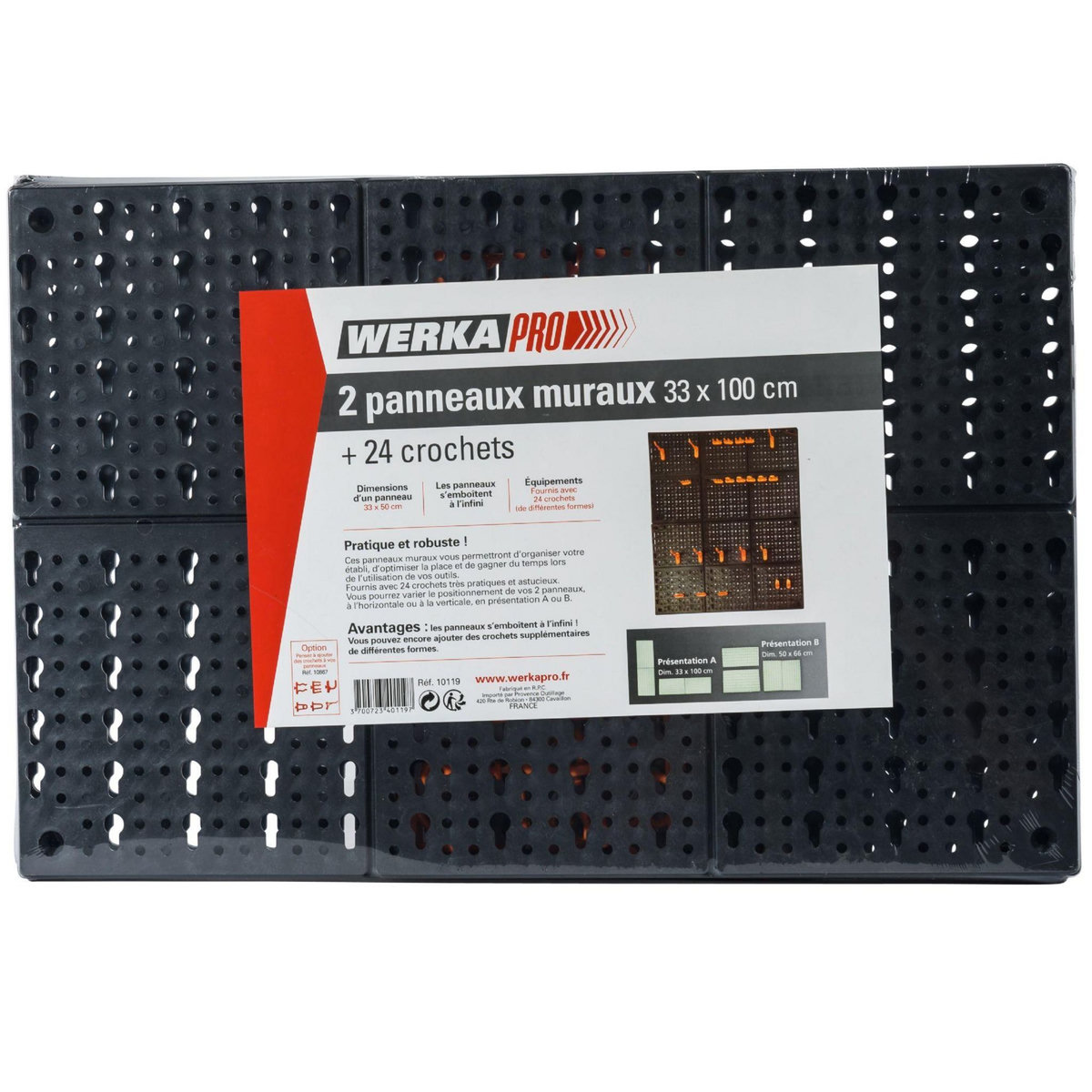 WERKAPRO 2 panneaux muraux pour outils  pinces, tournevis etc ...