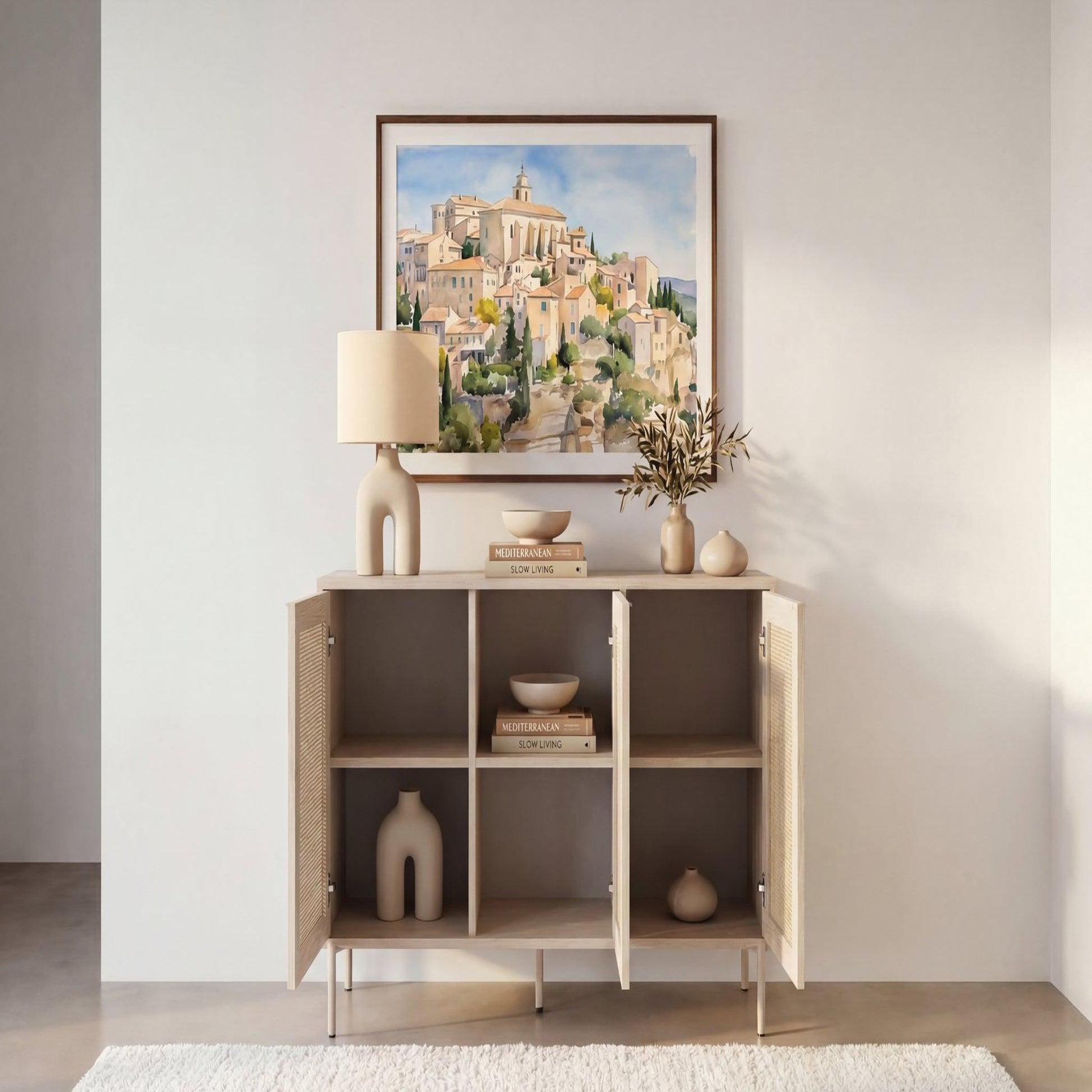 Voir la diapositive 4 : CASANOVA PARIS Vira - buffet 120cm en mélamine beige