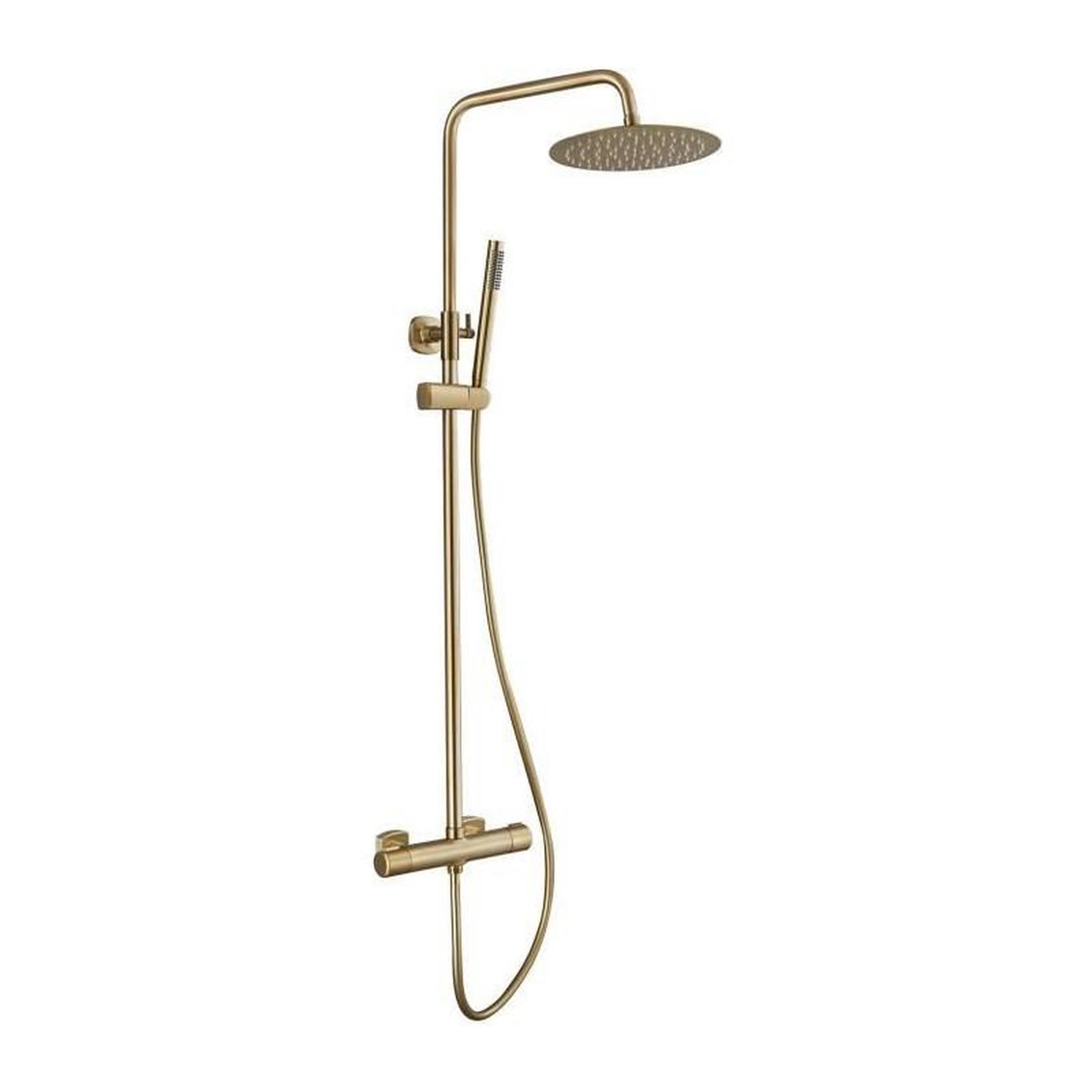 GENERIQUE Colonne de douche avec robinetterie Thermostatique - EDOUARD ROUSSEAU - DODDY - Laiton brossé