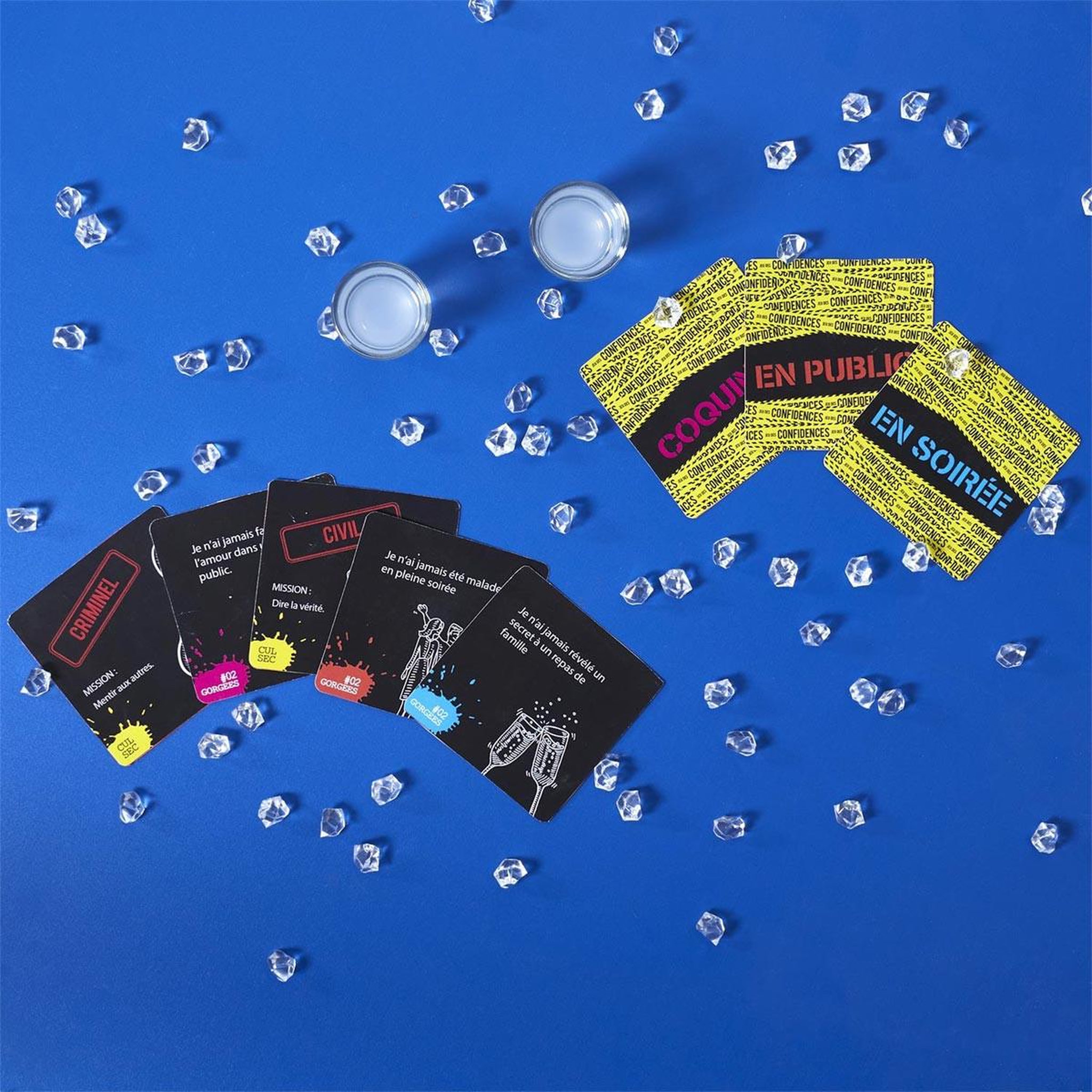Voir la diapositive 2 : MISTER GADGET Jeu à boire 60 cartes  confidentiel  8cm noir