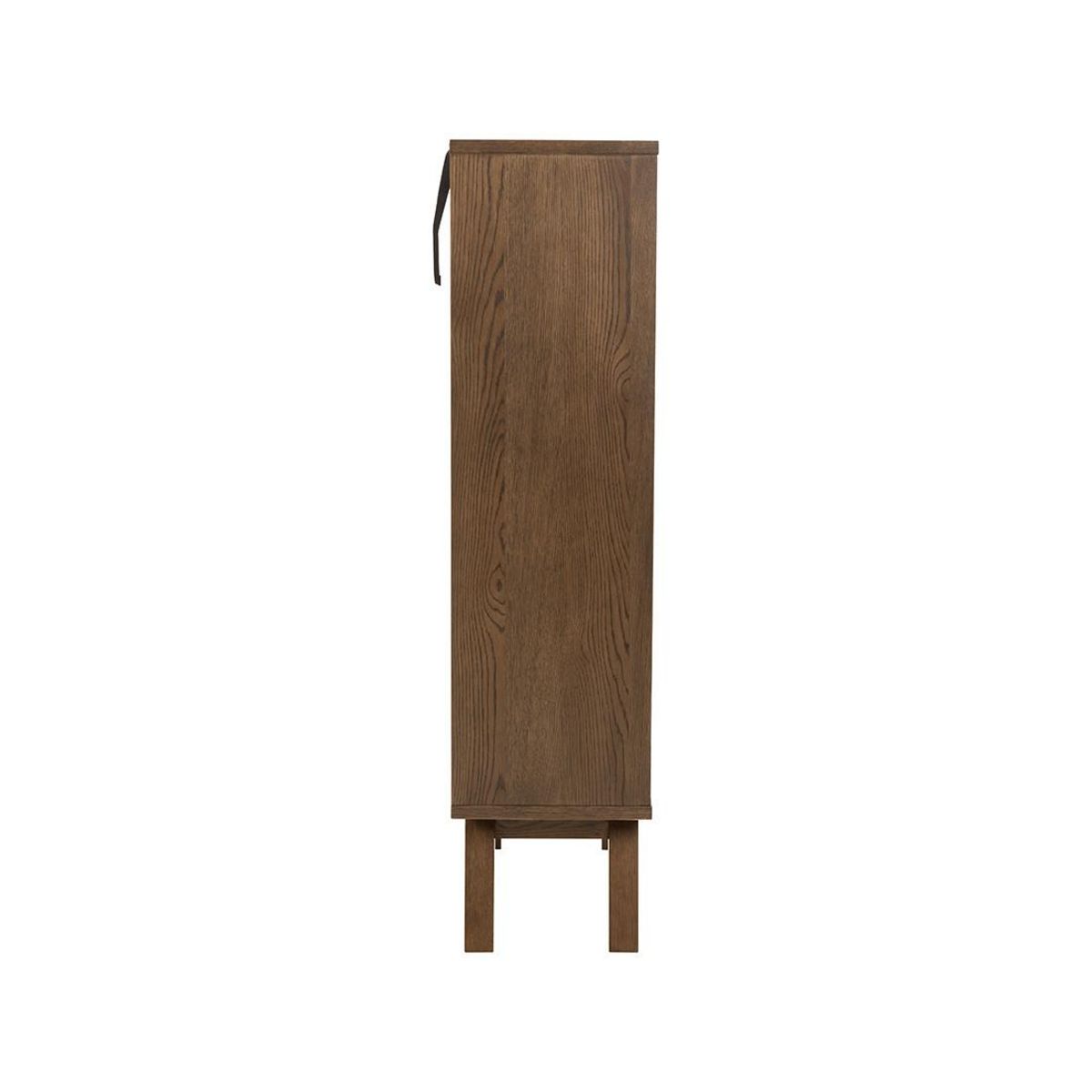 LISA DESIGN Pauline - vitrine - chêne foncé - 2 tiroirs et 1 porte - 72x145 cm
