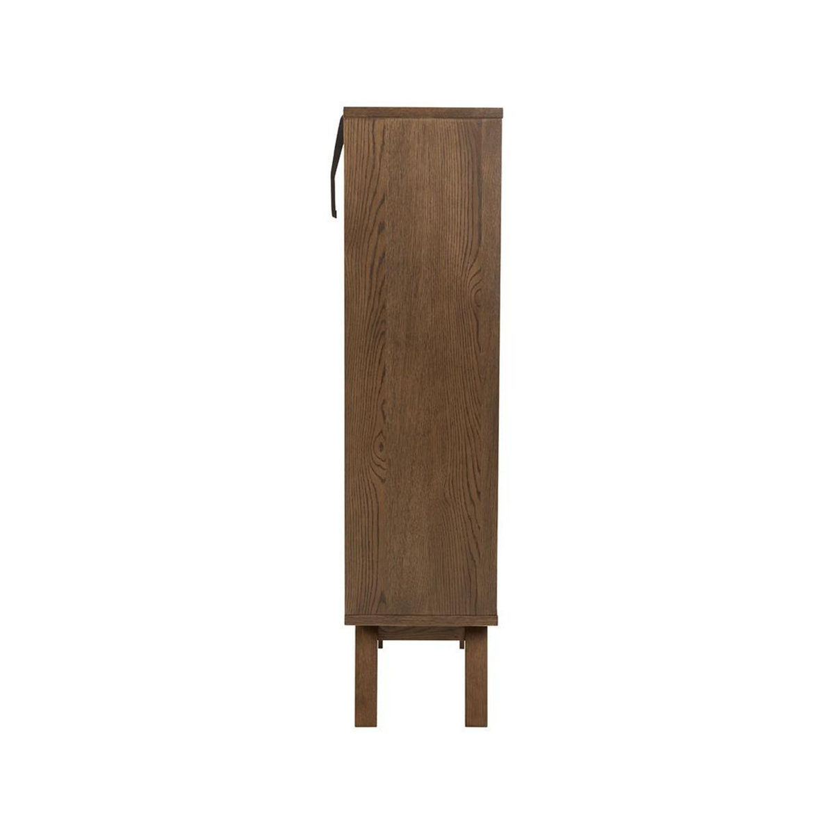 LISA DESIGN Pauline - vitrine - chêne foncé - 2 tiroirs et 1 porte - 72x145 cm