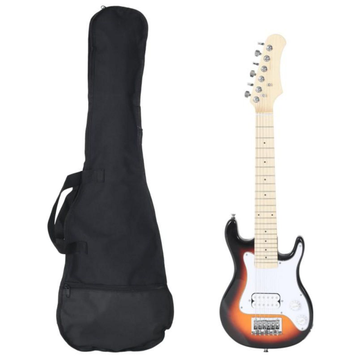 VIDAXL Guitare électrique pour enfants et sac marron et blanc 3 4 30