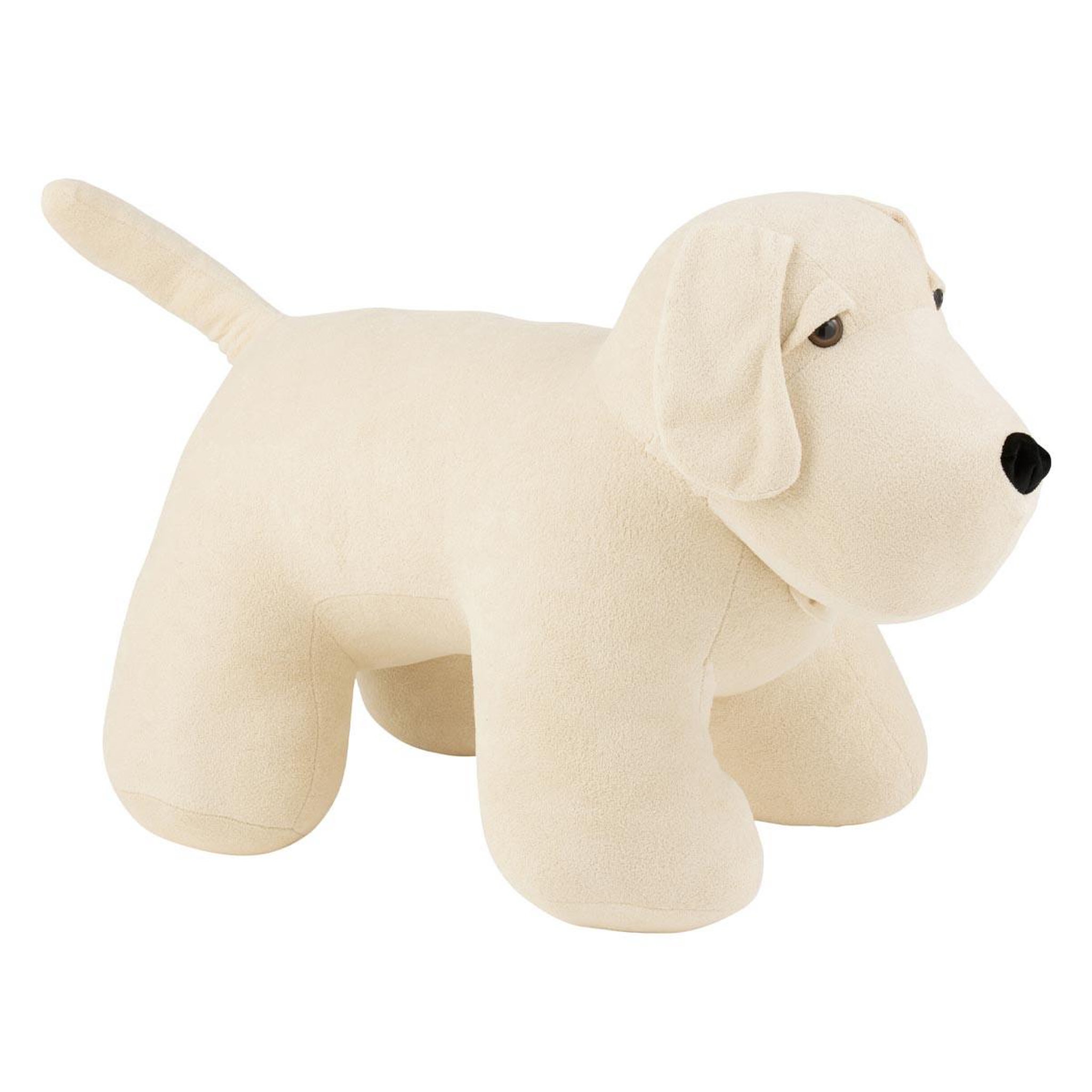 J-LINE Cale-porte chien  bouclé  81cm écru