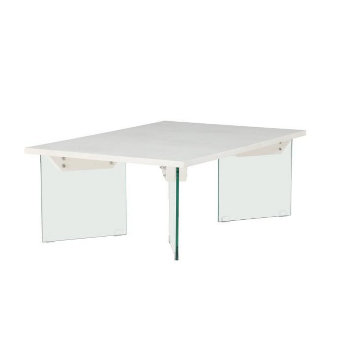 Paris Prix Table Basse en Verre  Ester  120cm Blanc