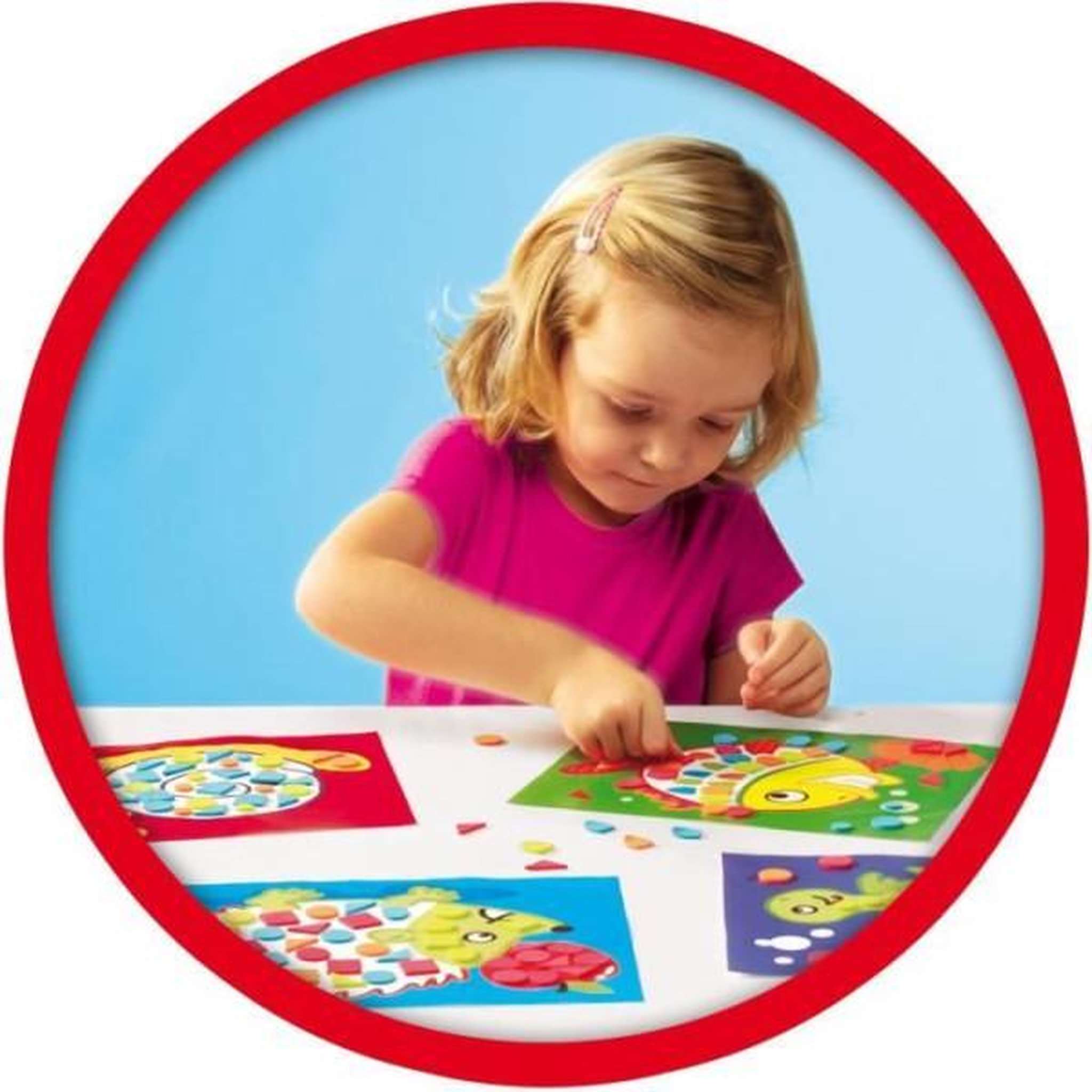 Voir la diapositive 4 : SES Creative SES Creative 14827 - J'apprends la mosaique, aves les mosaiques autocollants de couleur, convient aux jeunes enfants