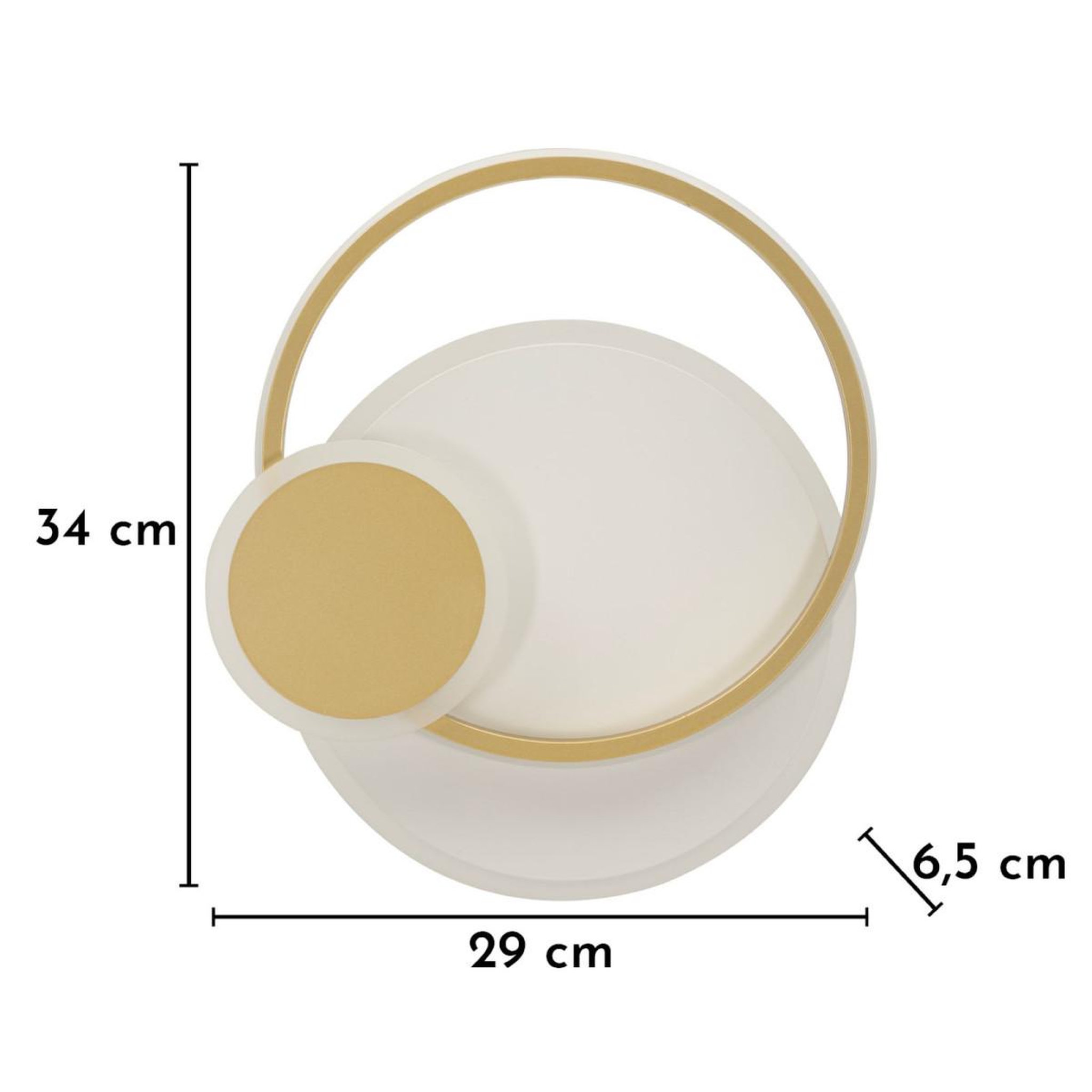 Voir la diapositive 6 : Paris Prix Applique murale led  dish  34cm or