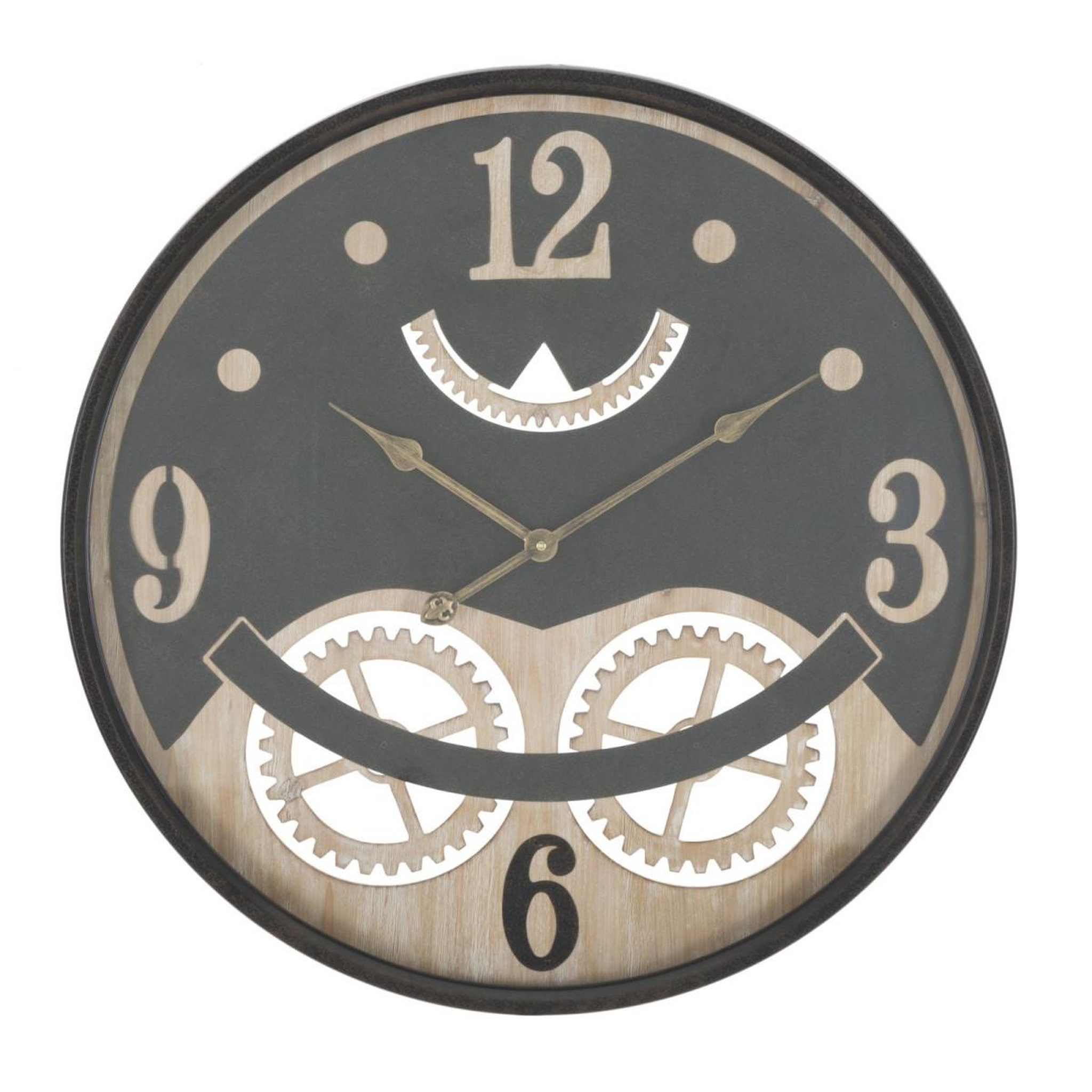 Paris Prix Horloge murale en verre  xxx  67cm noir & marron