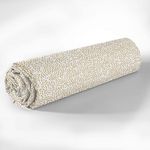 Les Ateliers du Linge Drap housse en coton 57 fils imprime alma. Coloris disponibles : Beige
