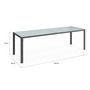 Voir la diapositive 5 : ID MARKET Salon de jardin MADRID table 240 CM et 10 chaises empilables gris anthracite plateau clair