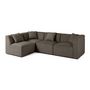 Voir la diapositive 3 : LISA DESIGN Nova - canapé modulable d'angle gauche - 5 places - avec pouf d'appoint - en velours