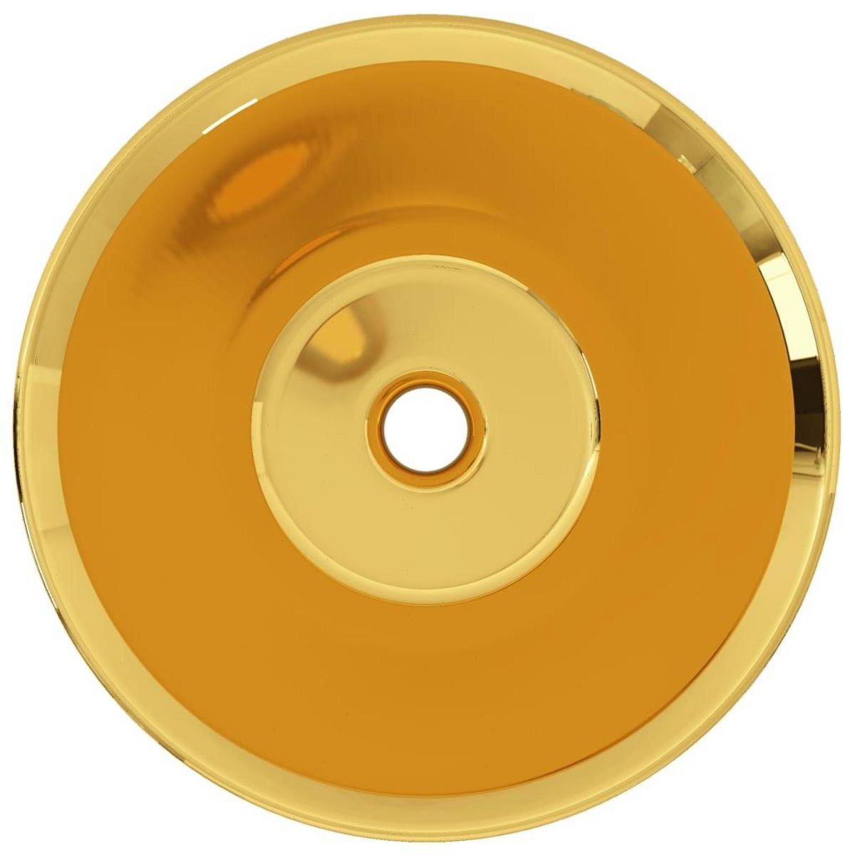 VIDAXL Lavabo 42 x 14 cm Ceramique Dore