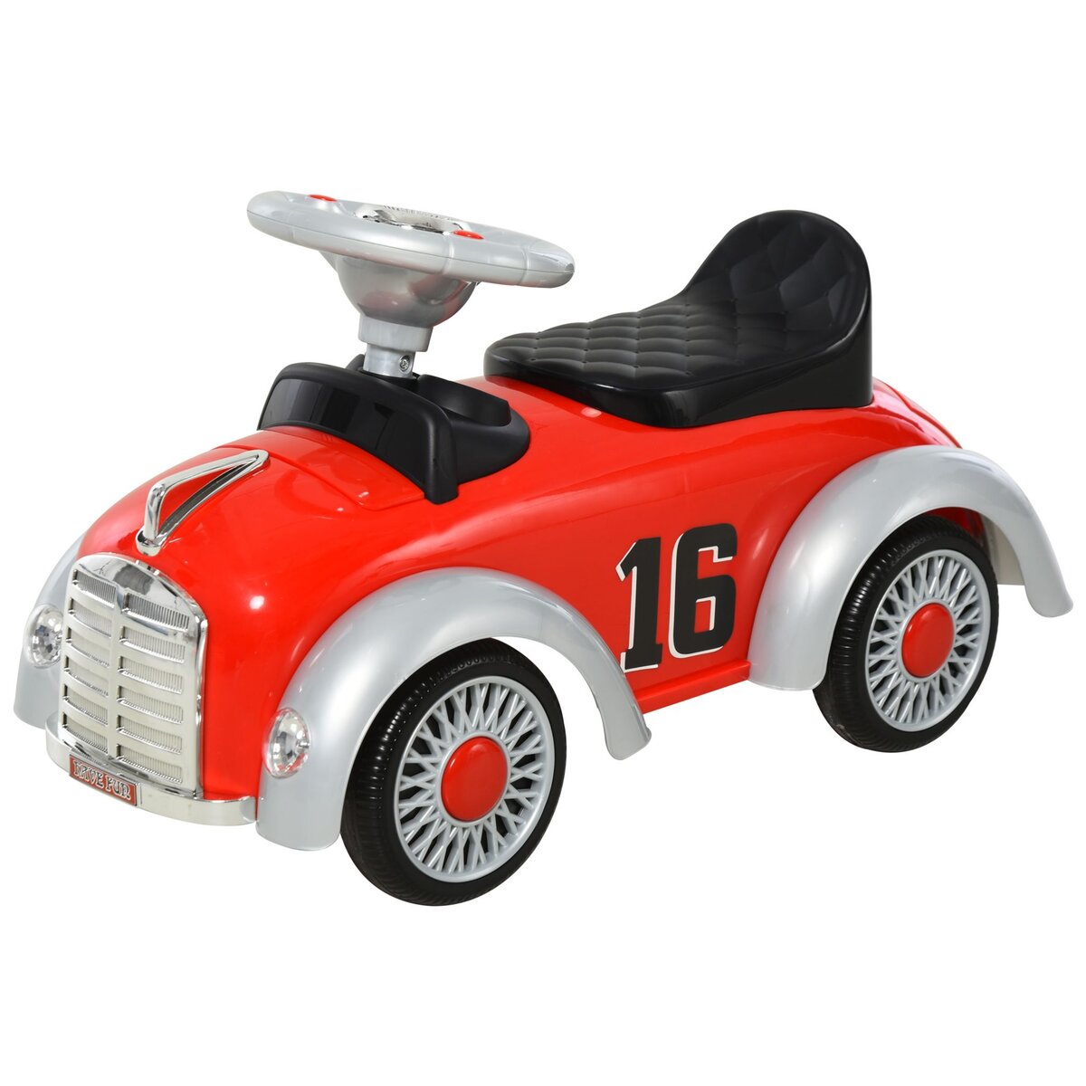 HOMCOM Porteur enfant voiture enfant 1-3 ans coffre klaxon 70L x