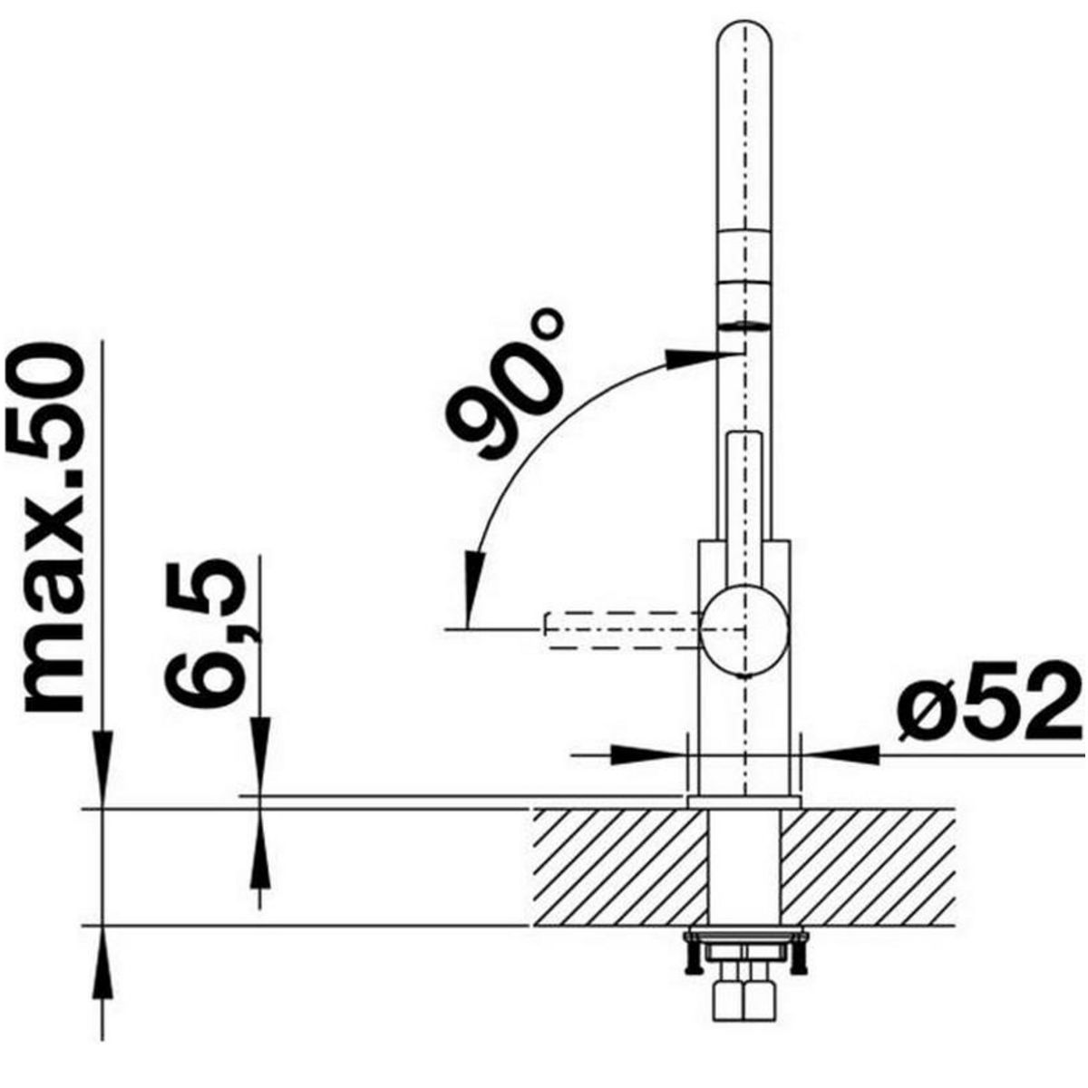 Blanco Mitigeur évier monocommande inox brossé - 523120