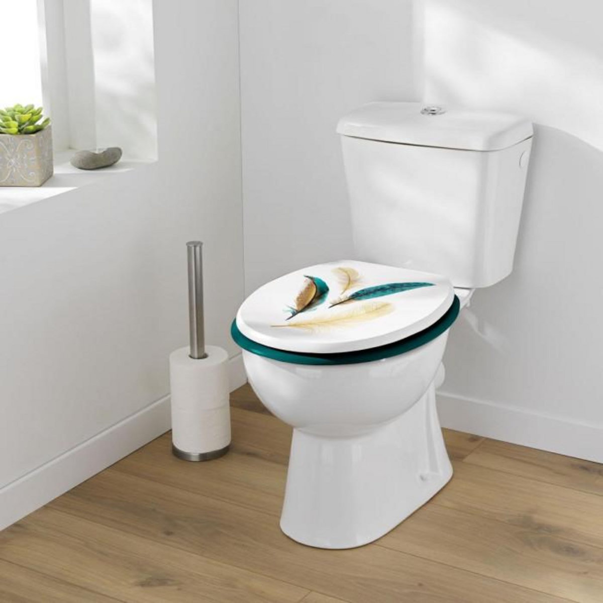 Paris Prix Abattant WC Déco  Plumiss  46cm Multicolore