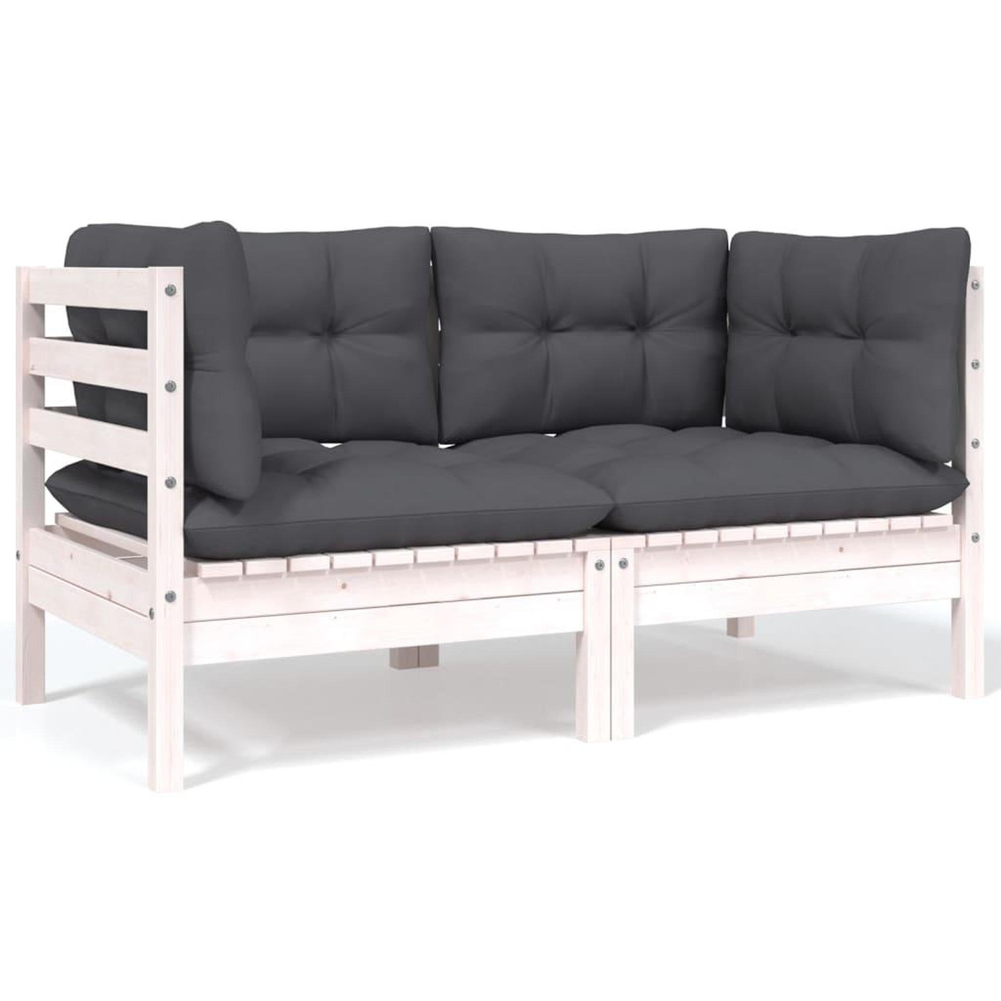 Voir la diapositive 4 : VIDAXL Salon de jardin 8 pcs avec coussins bois de pin massif