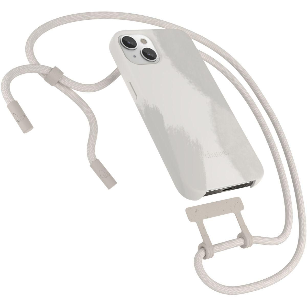 WOODCESSORIES Coque avec cordon iPhone 13 mini Tour de cou blanc