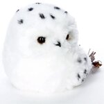 ATMOSPHERA Statuette Déco  Hibou Fourrure  21cm Blanc