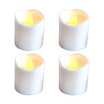 Paris Prix Lot de 4 Bougies Pilier  LED  5cm Blanc
