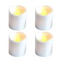 Voir la diapositive 1 : Paris Prix Lot de 4 Bougies Pilier  LED  5cm Blanc