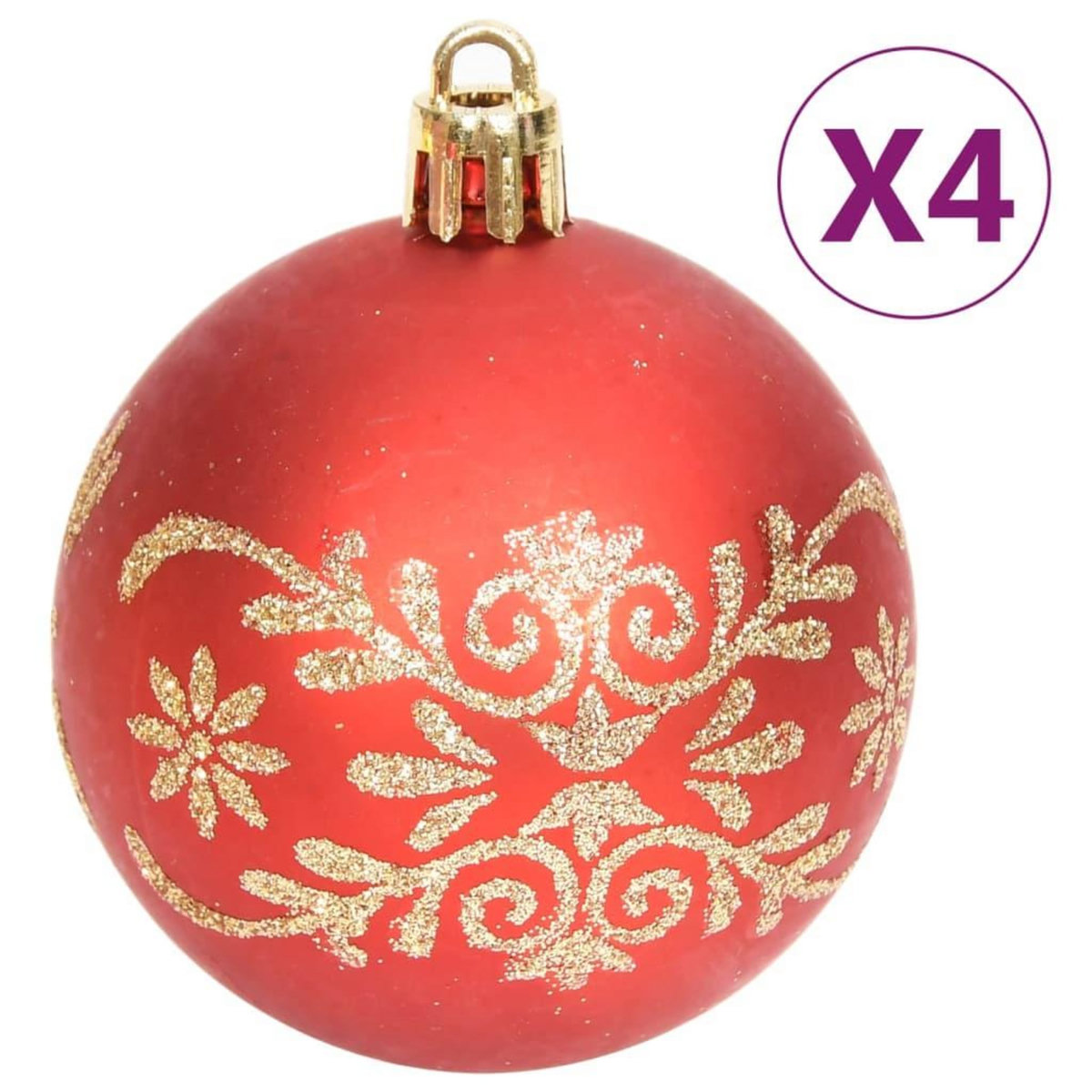 VIDAXL Ensemble de boules de Noël 70 pcs Dore et rouge