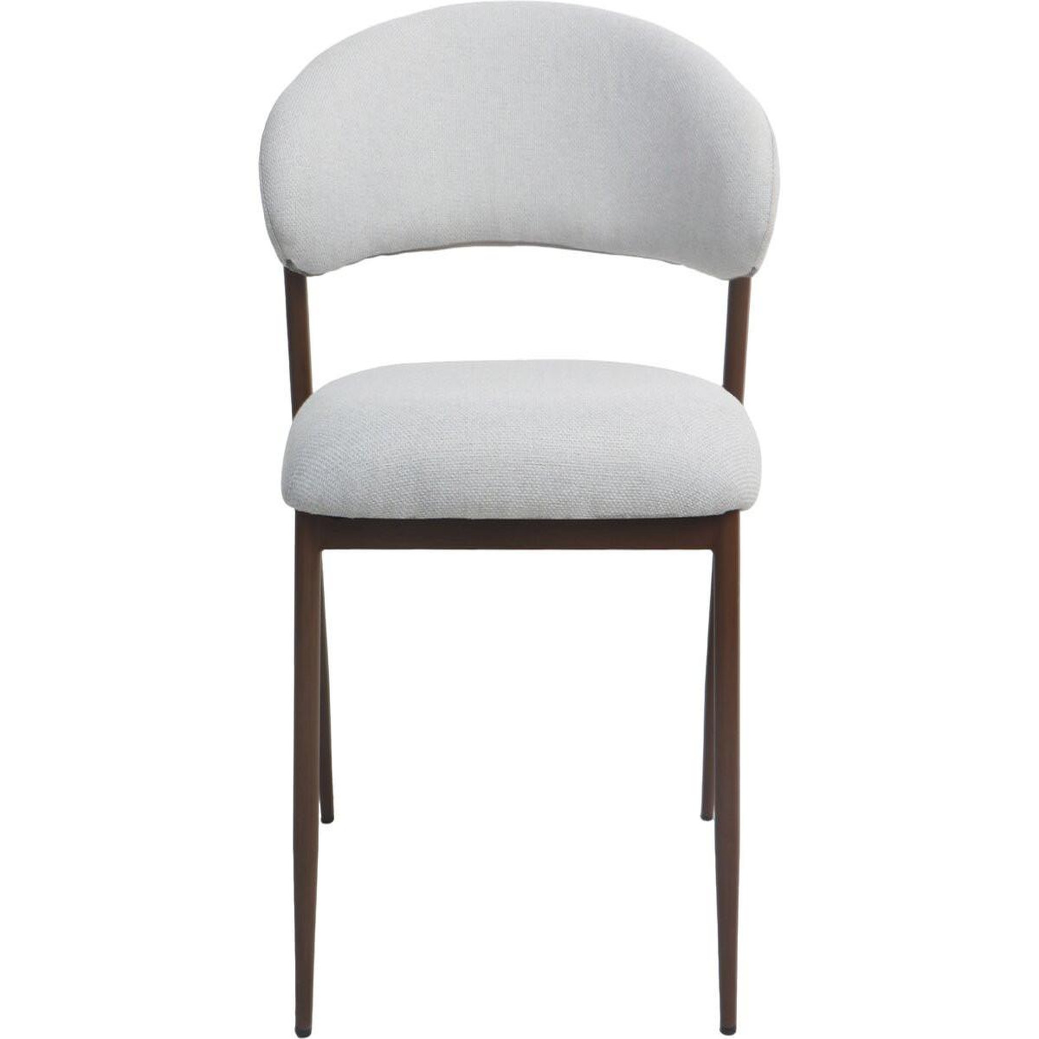 Voir la diapositive 4 : Habitat et Jardin Lot de 2 chaises de salle à manger en tissu et métal  edena  - gris clair