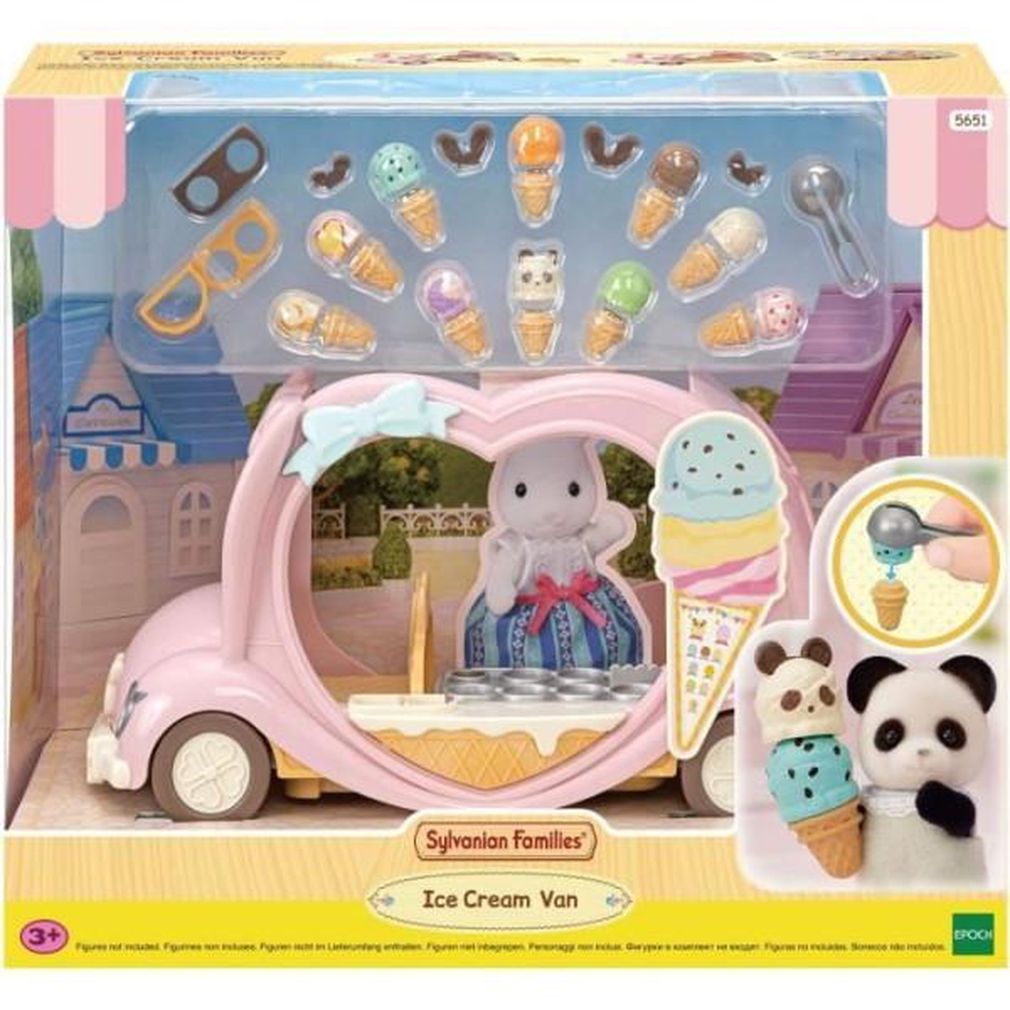 Voir la diapositive 3 : Sylvanian Families Le marchand de glace ambulant - SYLVANIAN FAMILIES - 5651 - Extérieur - Rose - A partir de 3 ans
