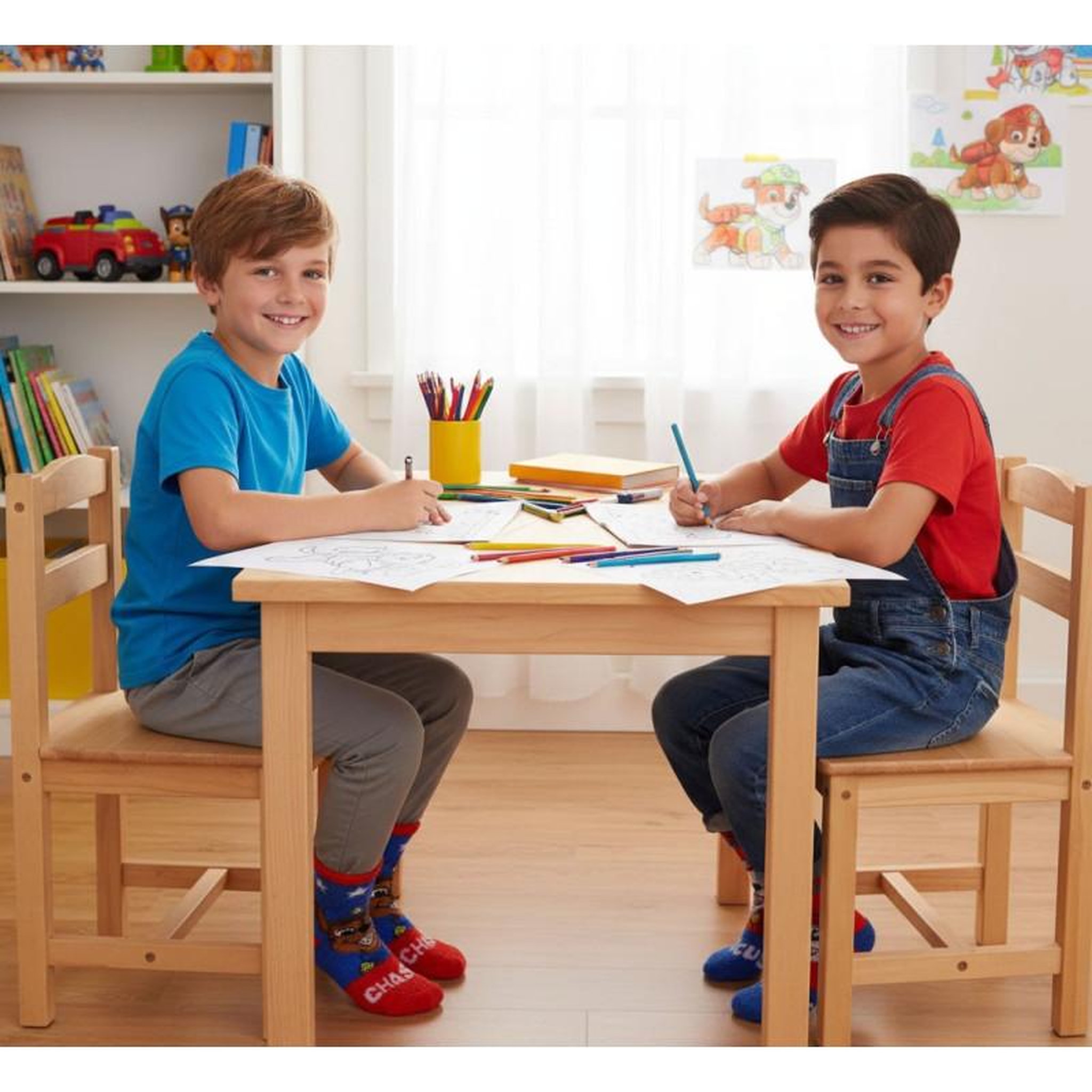 Voir la diapositive 5 : Pat Patrouille Pack de Chaussettes Antidérapantes Enfant PAT PATROUILLE (Lot de 4)