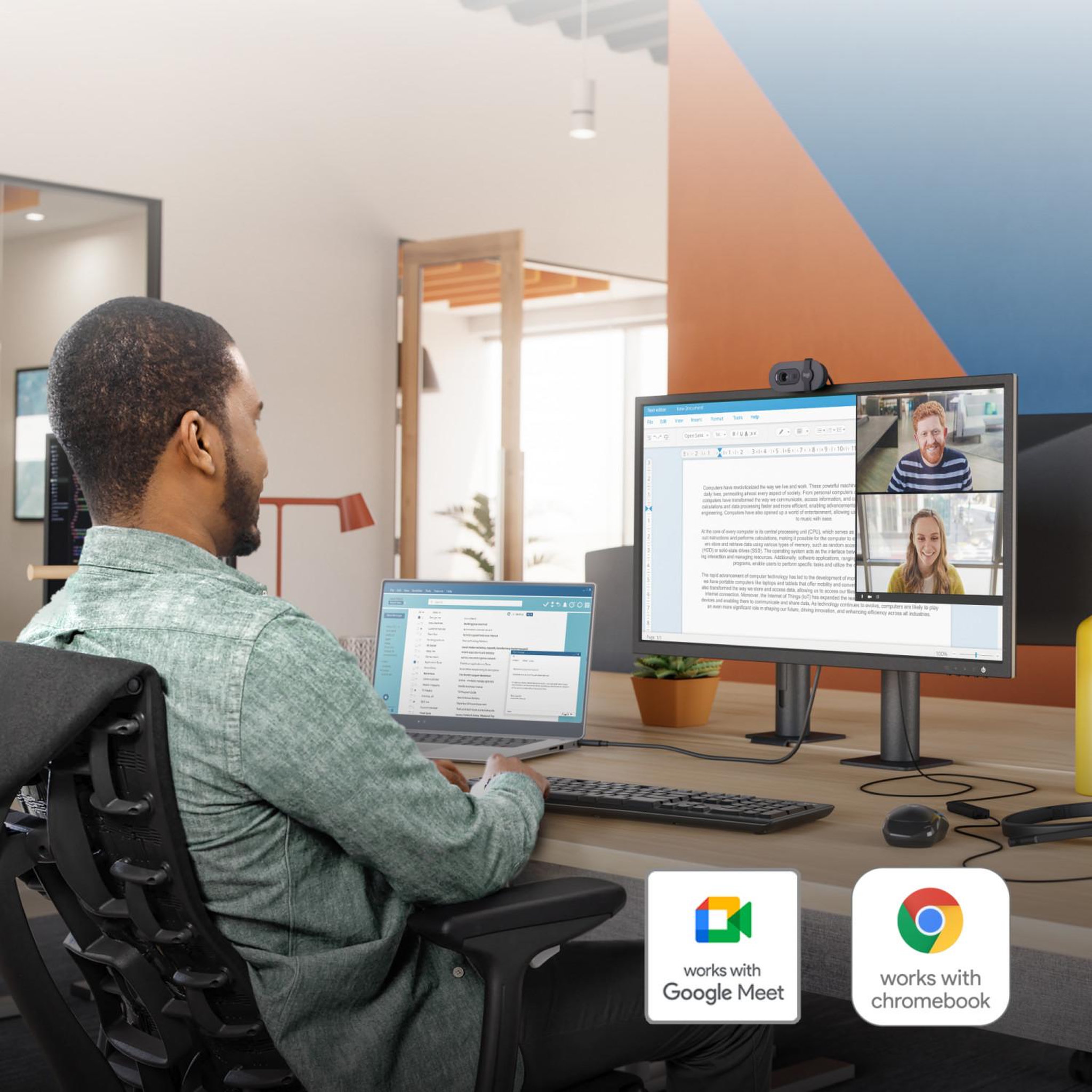 Voir la diapositive 3 : Logitech Logitech brio 105 webcam 2 mp