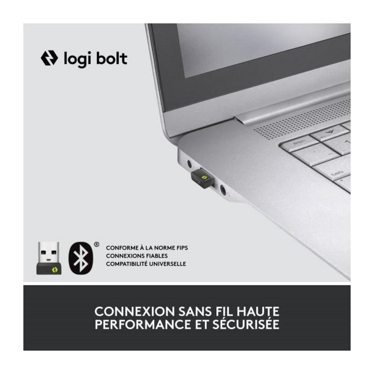 Logitech Souris Sans Fil - LOGITECH - LIFT for Business - Ergonomique Verticale - Bluetooth - Clics Silencieux - USB Logi Bolt - Graphite