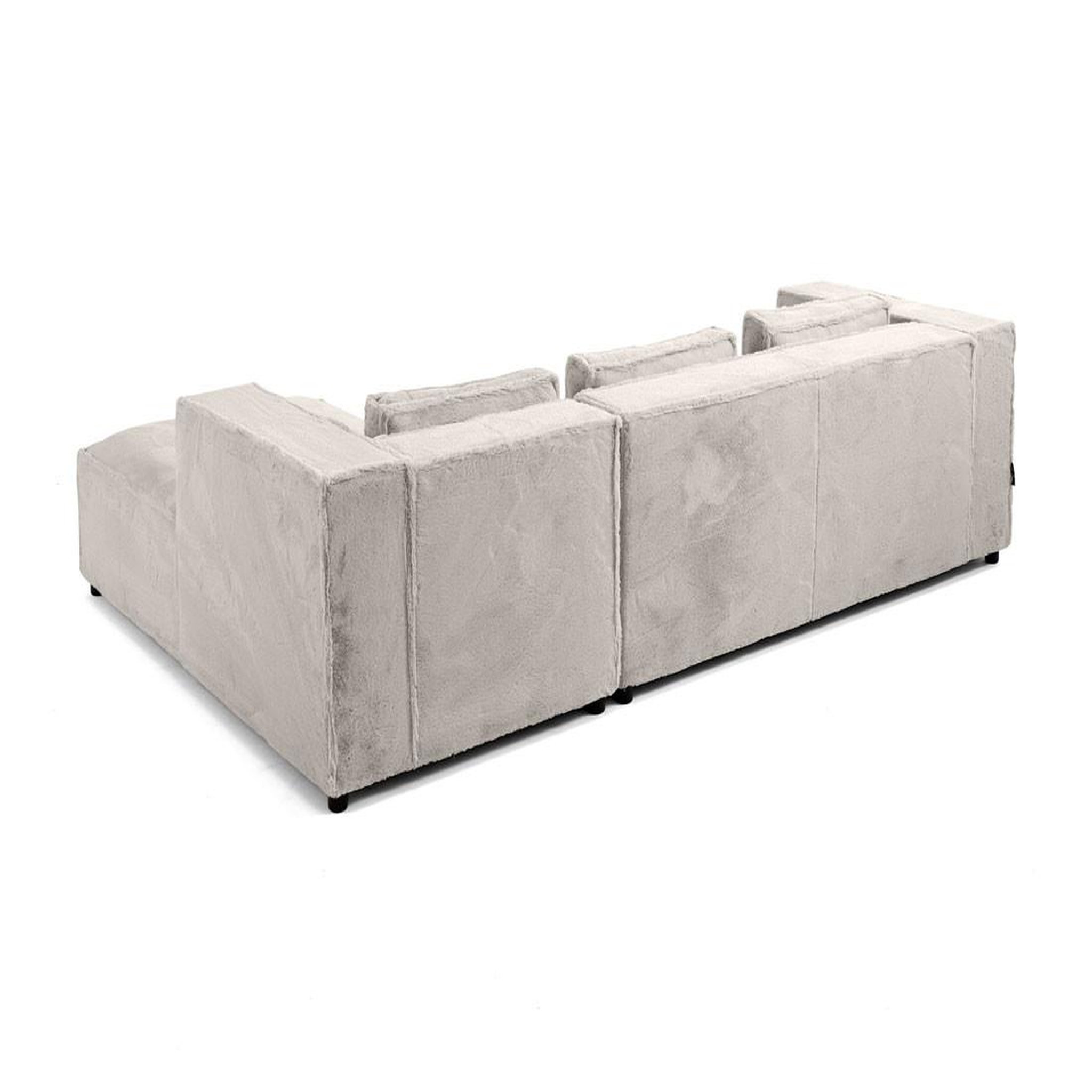 Voir la diapositive 4 : LISA DESIGN Stella - canapé d'angle droit - 4 places - en fausse fourrure