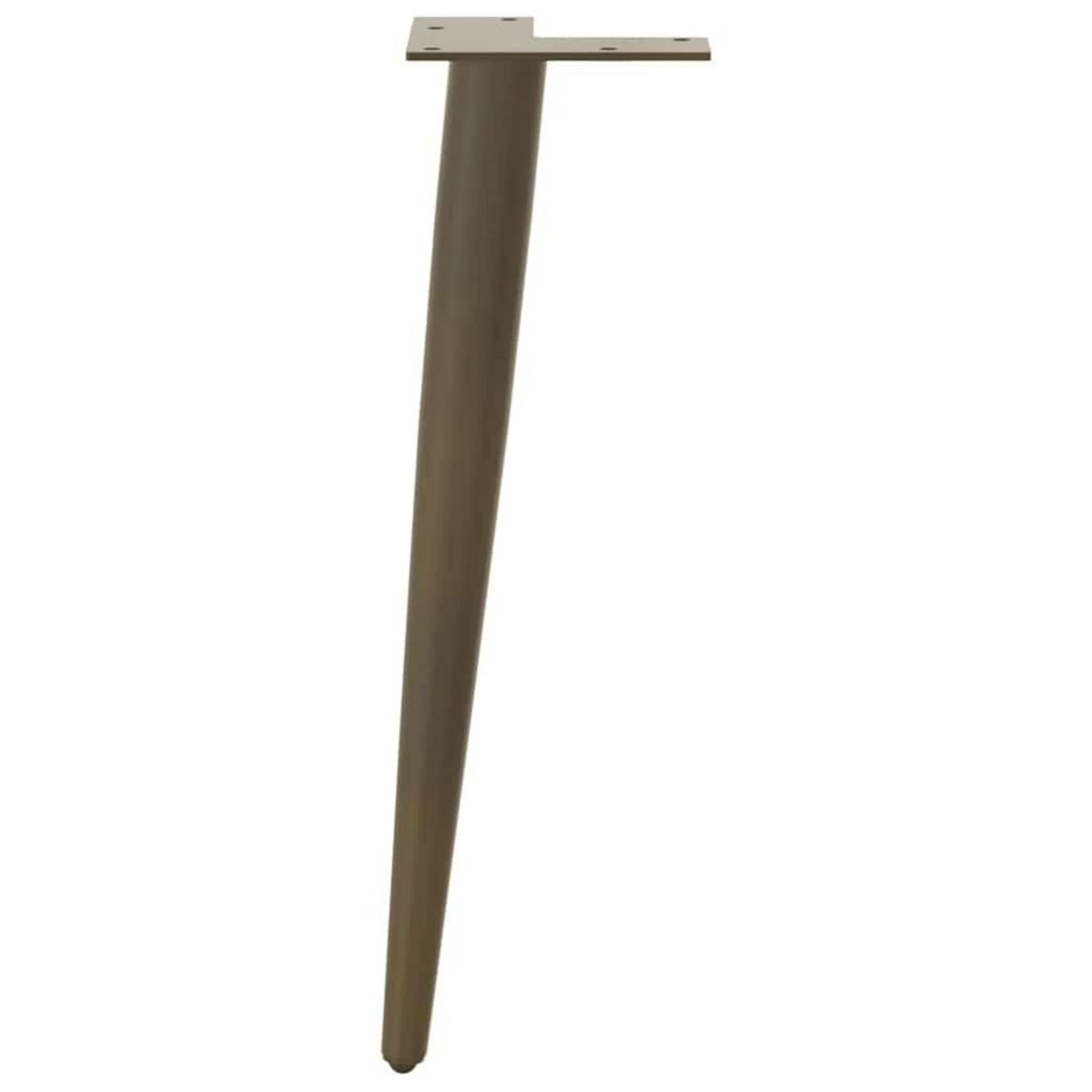 VIDAXL Pieds de table basse forme conique 4 pcs acier naturel 30-31 cm