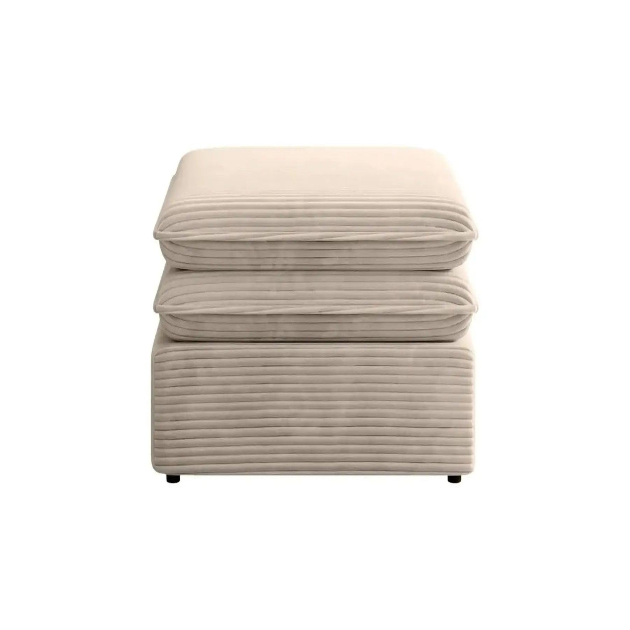 Voir la diapositive 1 : CASANOVA PARIS Oscar - pouf velours cotelé