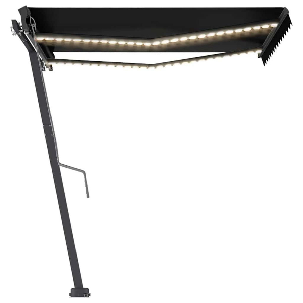 VIDAXL Auvent automatique capteur de vent et LED 350x250 cm Anthracite