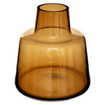 ATMOSPHERA Vase Epaule Design en Verre  Yliana  23cm Ambre