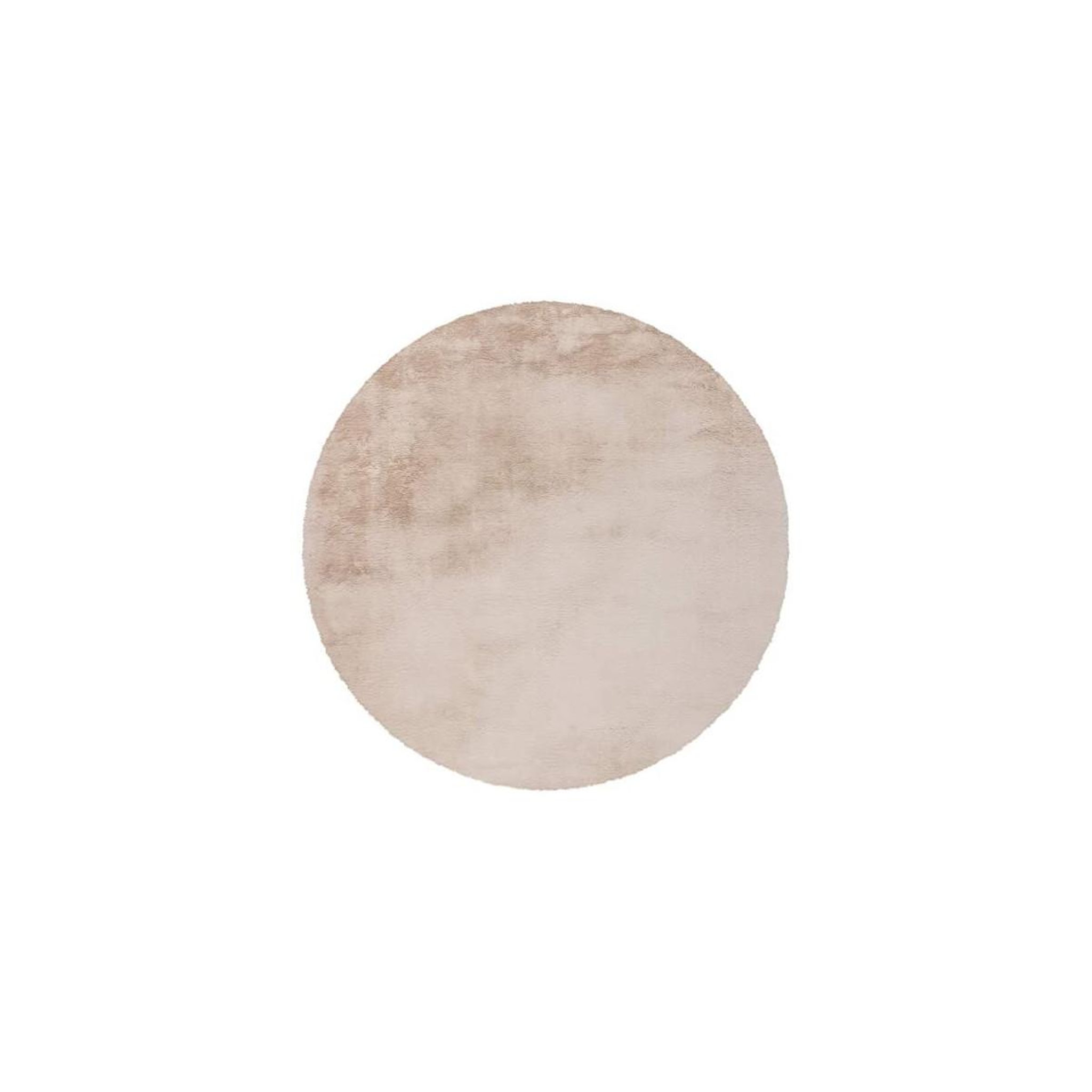 Paris Prix Tapis rond à poils longs  rabbit  160cm beige