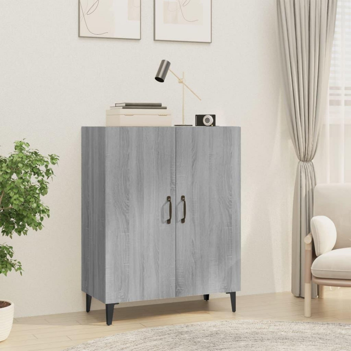 VIDAXL Buffet Sonoma gris 70x34x90 cm Bois d'ingenierie
