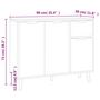 Voir la diapositive 6 : VIDAXL Buffet blanc et chene sonoma 90x30x72 cm bois d'ingenierie