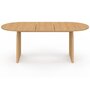Voir la diapositive 3 : ID MARKET Table à manger extensible japandi ovale EDITH 6-10 personnes en bois façon hêtre 160 - 200 cm