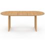 Voir la diapositive 3 : ID MARKET Table à manger extensible japandi ovale EDITH 6-10 personnes en bois façon hêtre 160 - 200 cm