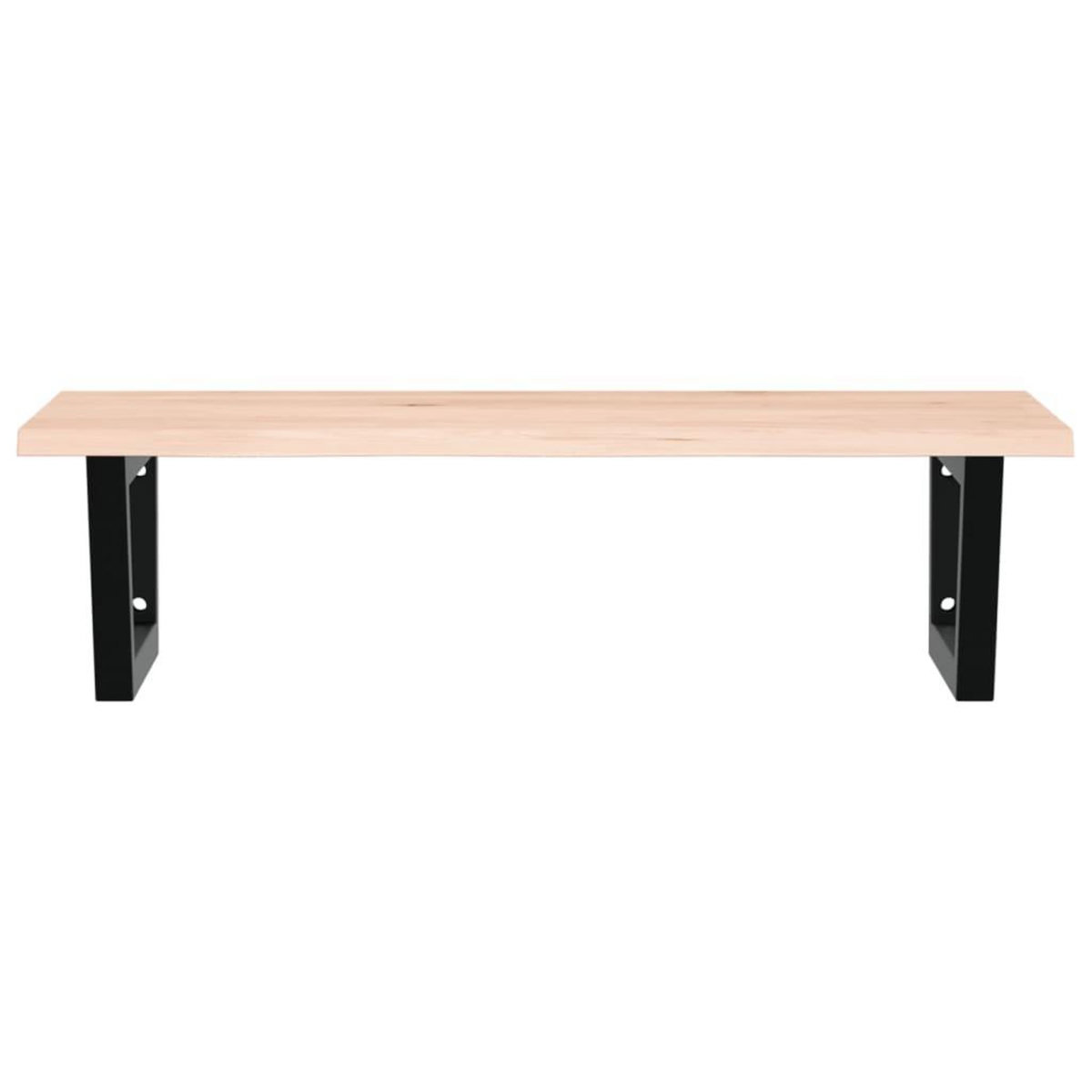 VIDAXL Etagere de vasque murale acier et bois de chene massif